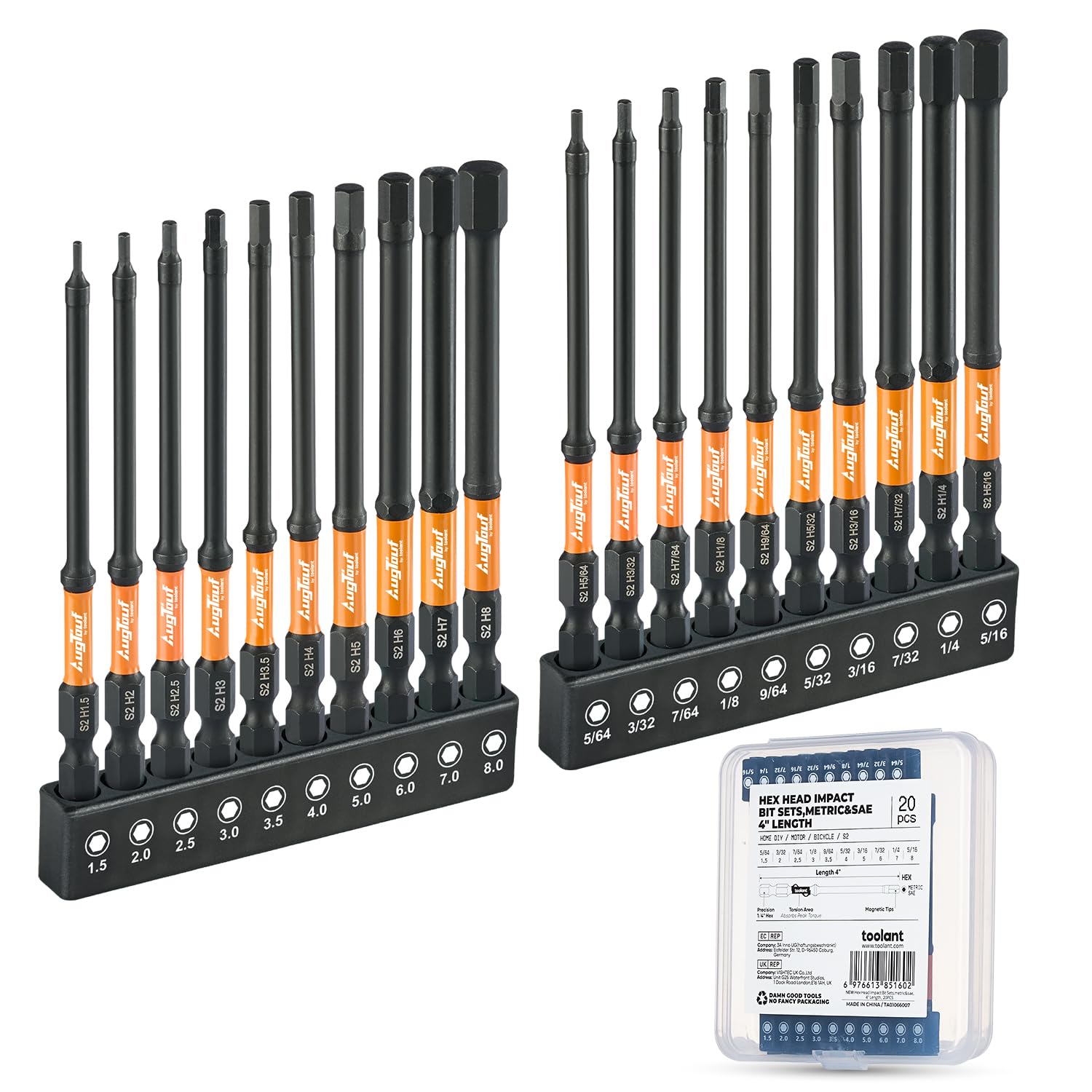 Precision S2 Steel Hex Impact Bit Set