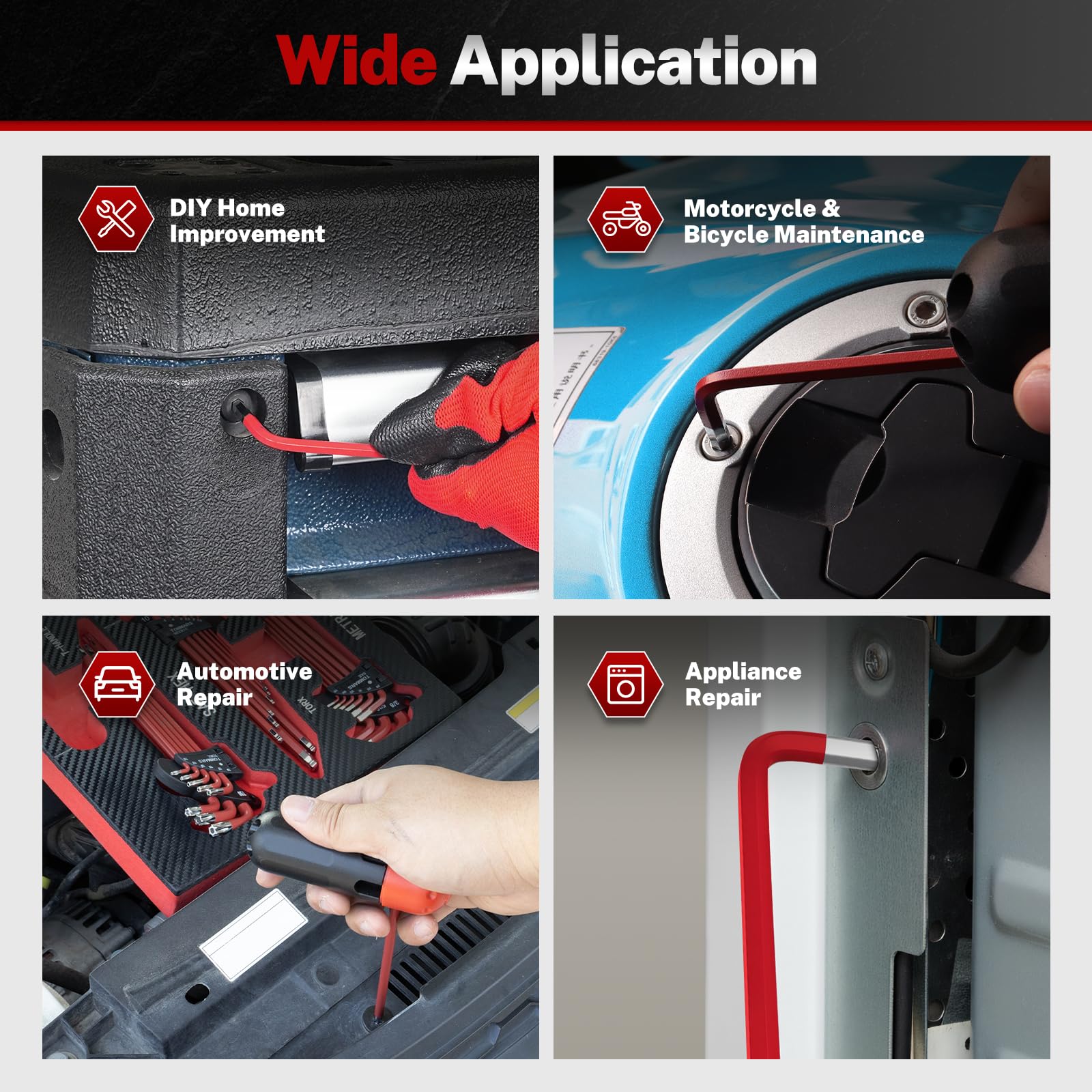 S2 Steel Magnetic Ball End Hex Key Set