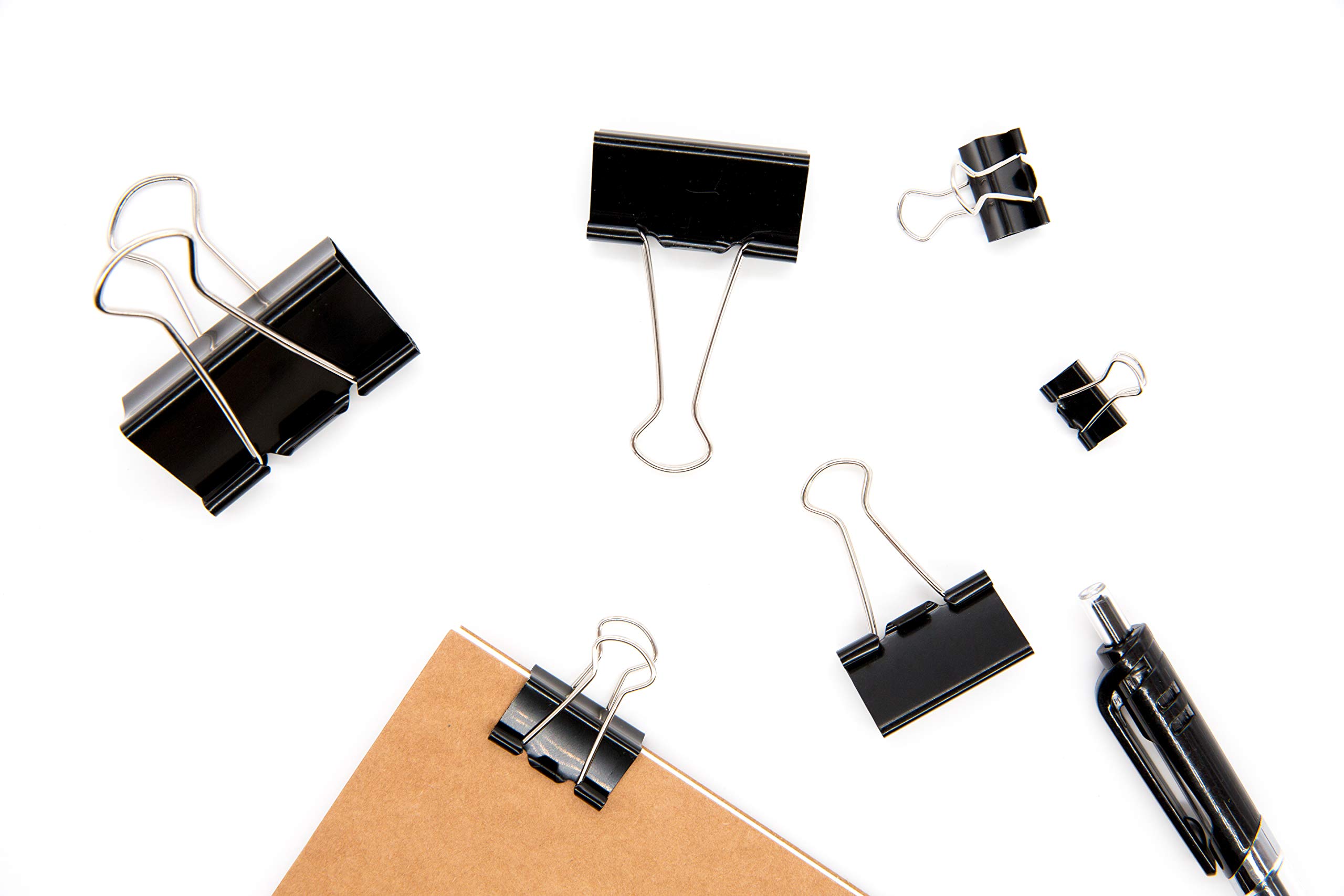 Premium Assorted Metal Binder Clips Set
