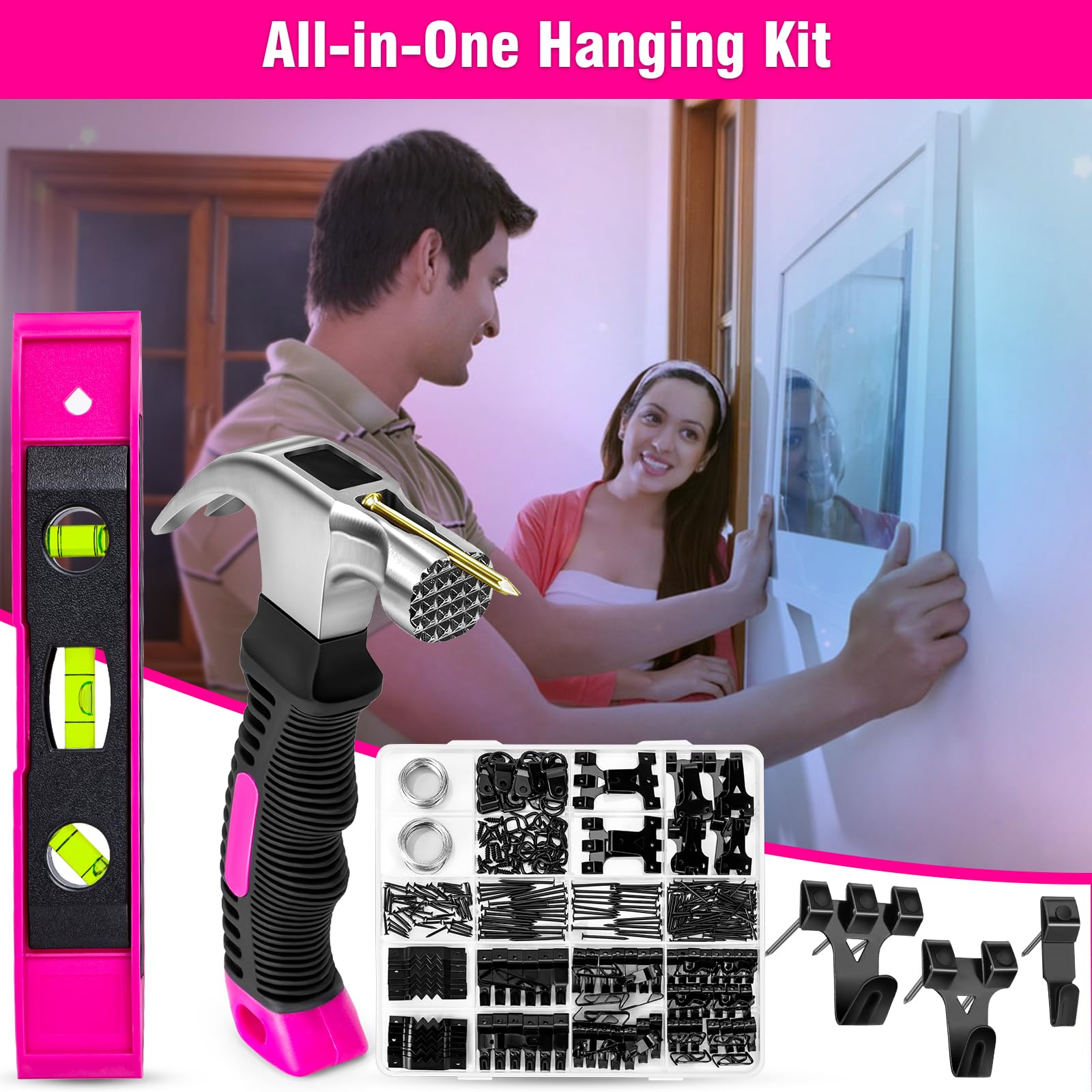 Professional Picture Hanging Kit with Tools