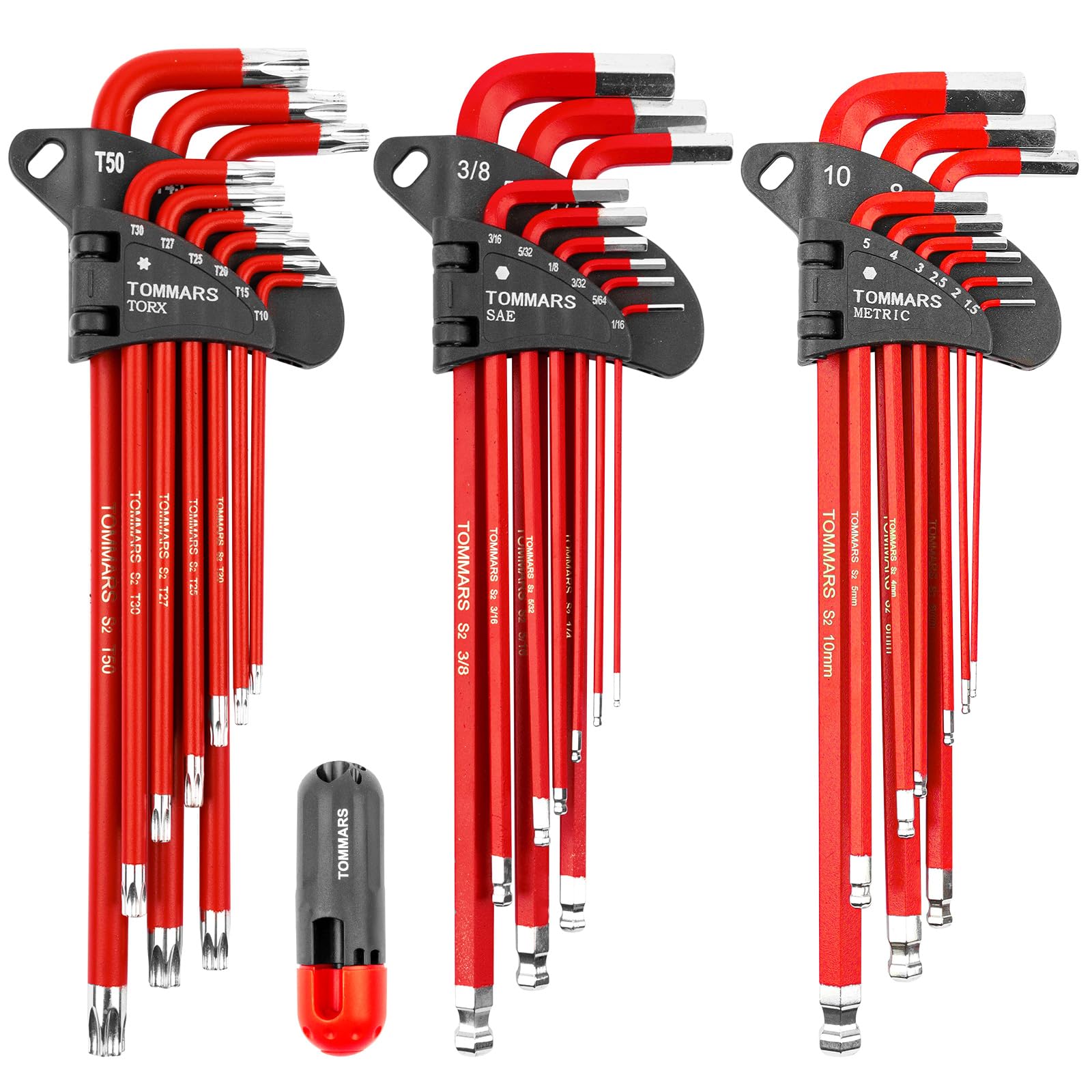 S2 Steel Magnetic Ball End Hex Key Set