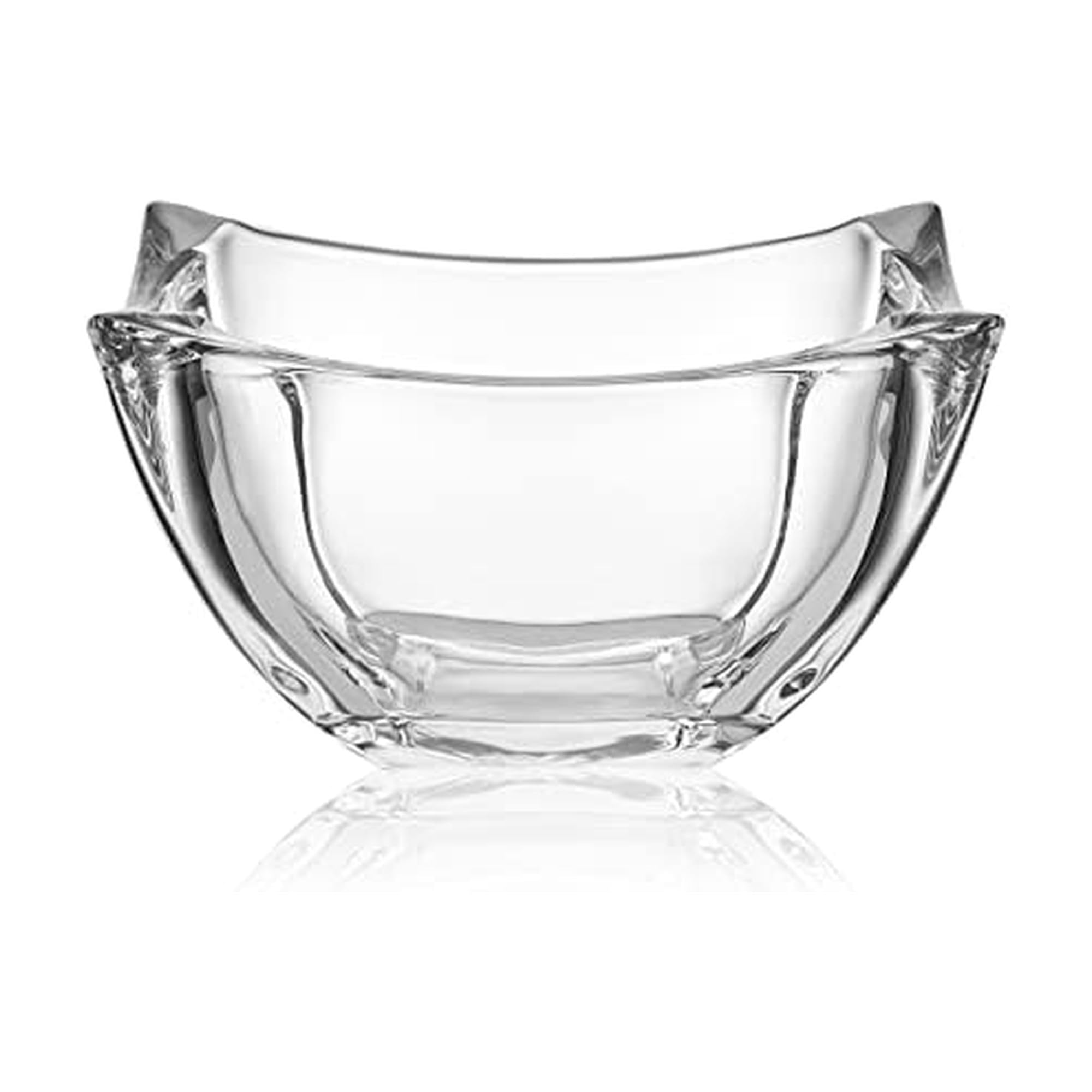 Tall Facetted Crystal Vase