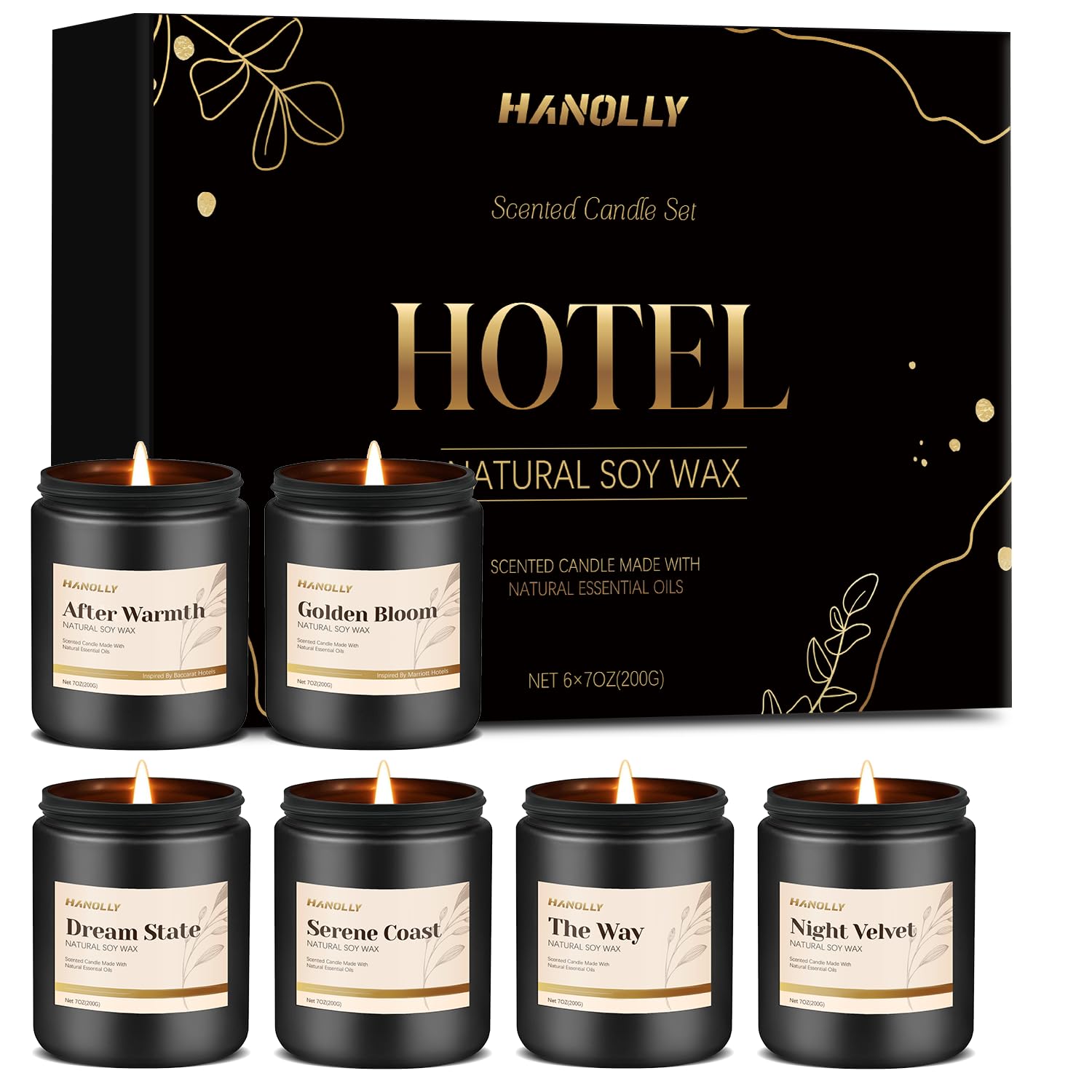 Luxury Hotel-Inspired Scented Soy Candle Collection