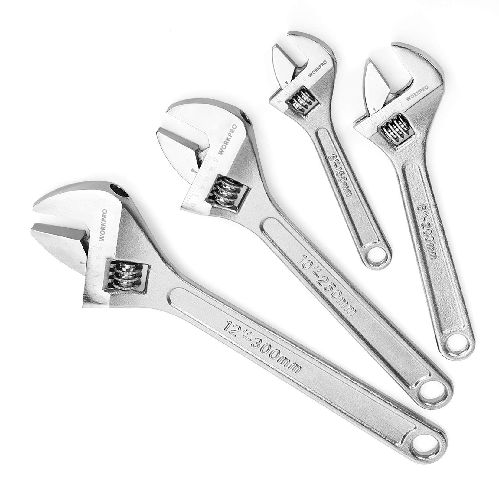 Premium Chrome Adjustable Wrench Set