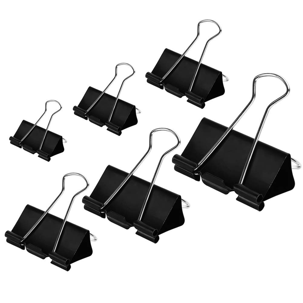 Premium Assorted Metal Binder Clips Set