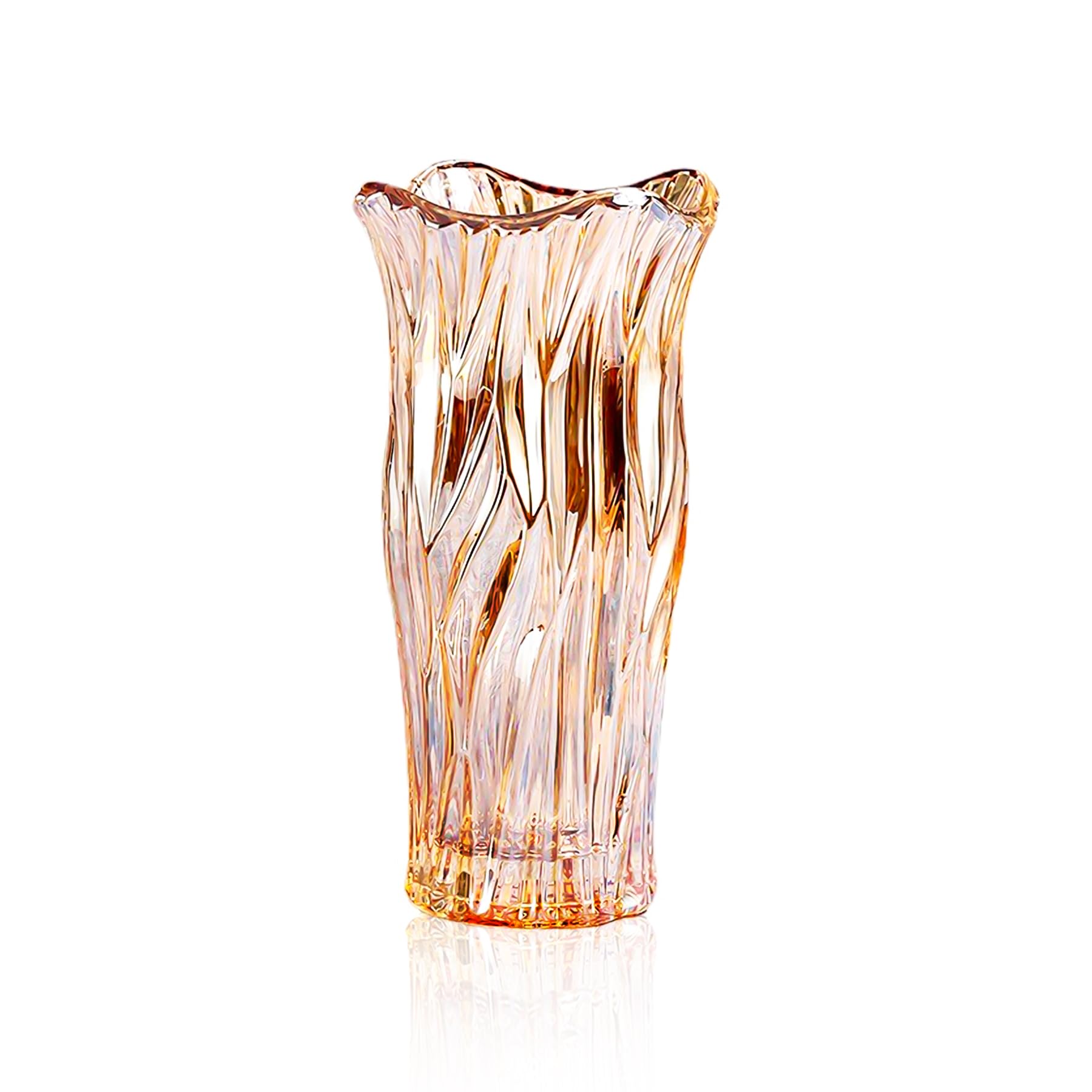 Clear Glass Floral Vase, 9.1-inch