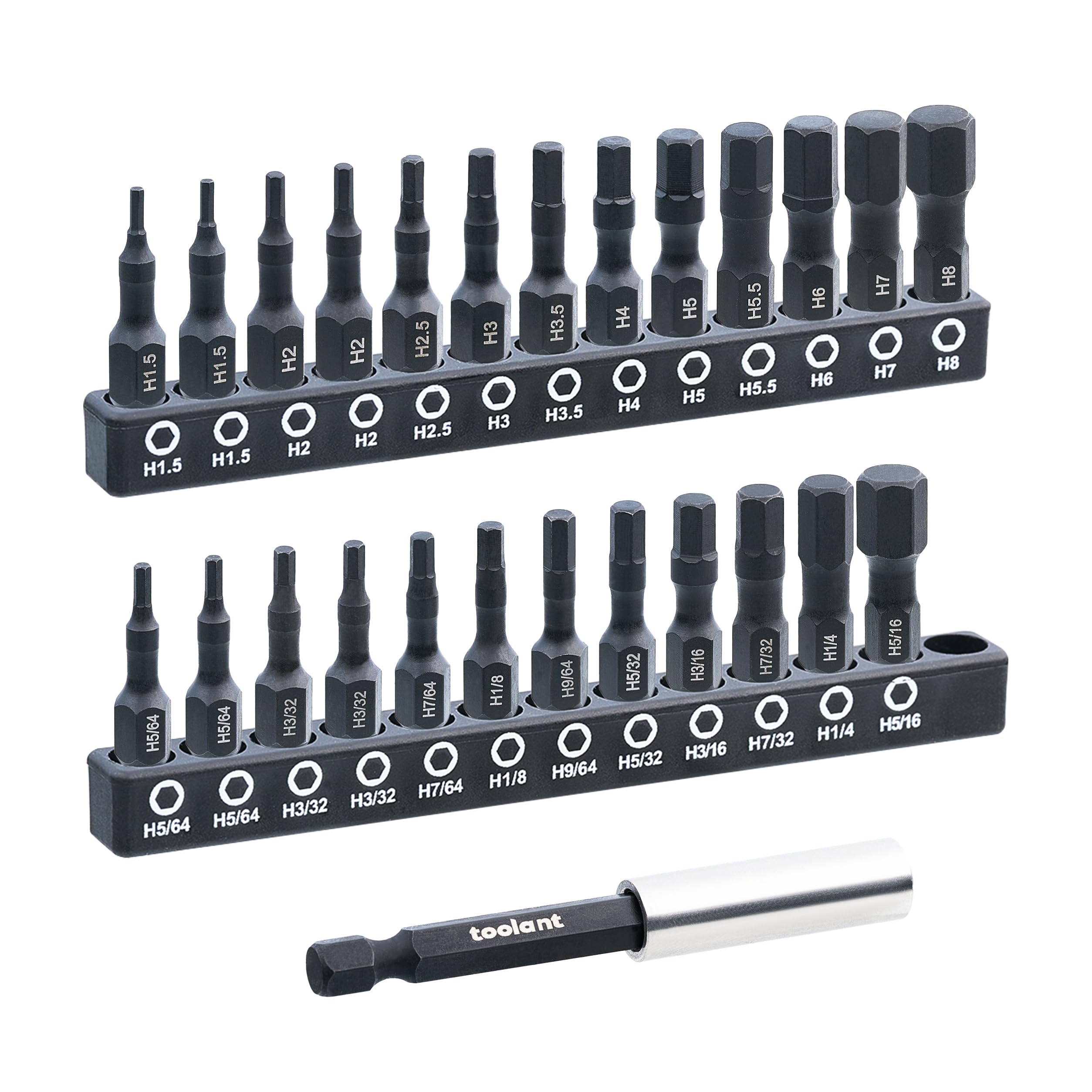 Precision S2 Steel Hex Impact Bit Set